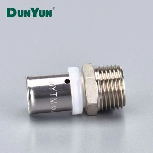 ASTM F877 ব্রাস PEX প্রেস ফিটিং পুরুষ সকেট